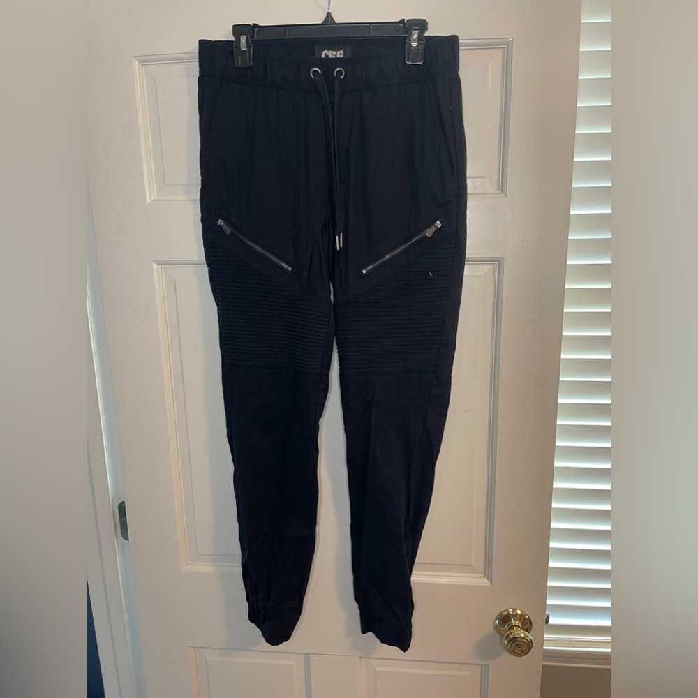 CSG Black Front Zipper Pants